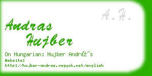 andras hujber business card